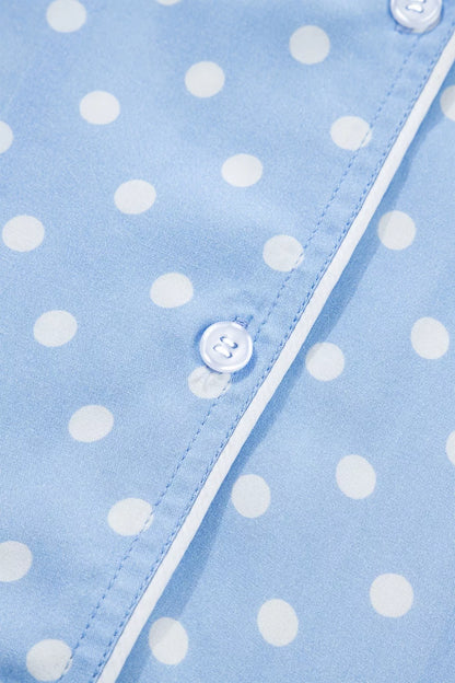 Dotted Print Soft Short Pajama Set