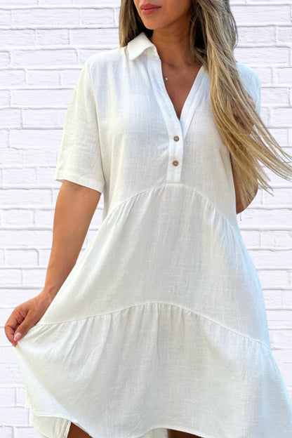 Plus Size Tiered Mini Dress | Ruffle Hem Women’s Style