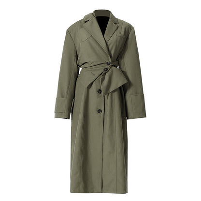 Deconstruction Detachable Wide Shoulder Coat