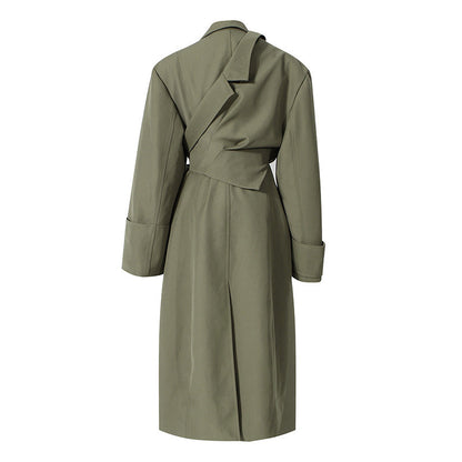 Deconstruction Detachable Wide Shoulder Coat