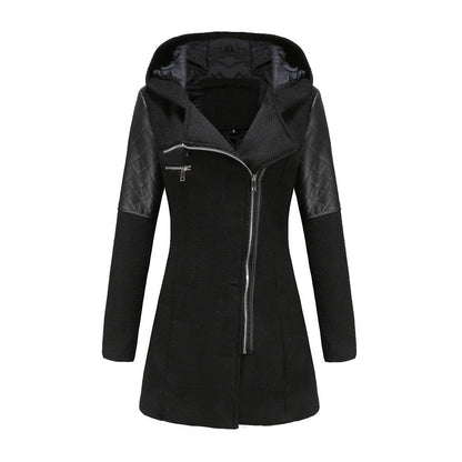 Casual Hooded Woolen Coat Jacket