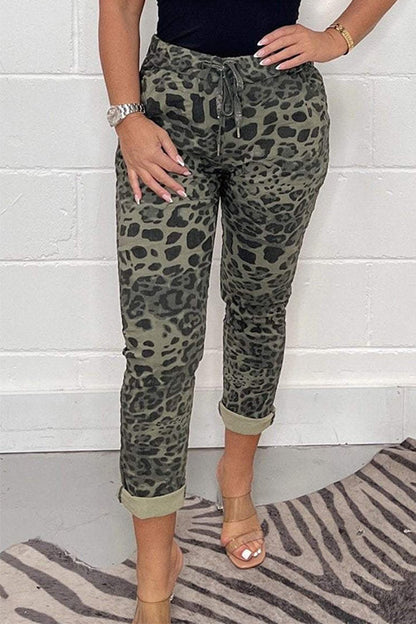 Drawstring Wasit Printed Comfy Joggers