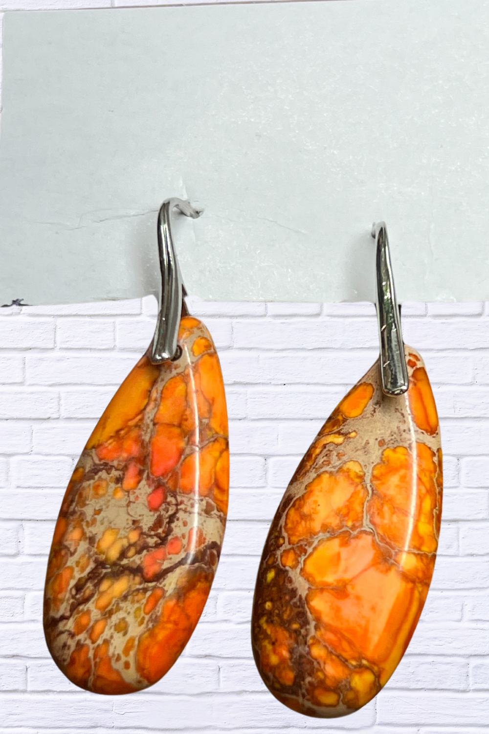 Exquisite Water Drop Dangle Earrings Orange