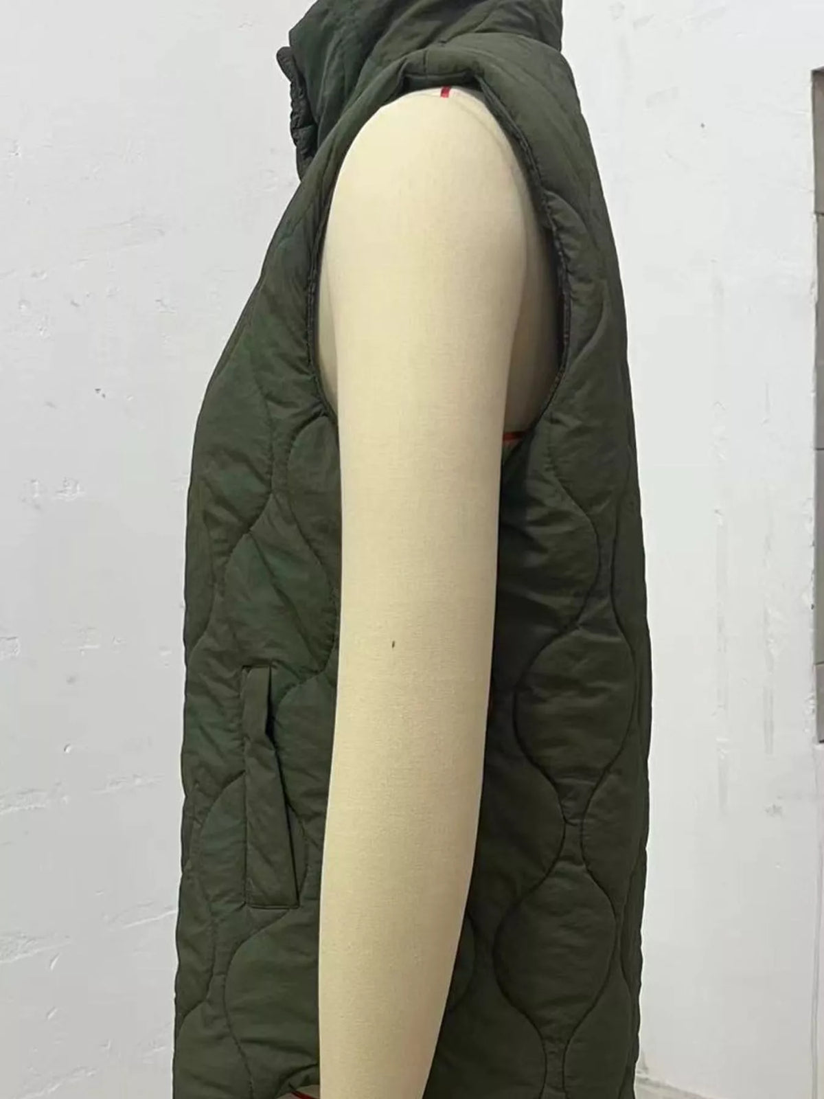 Quilted Snap Button Vest Coat