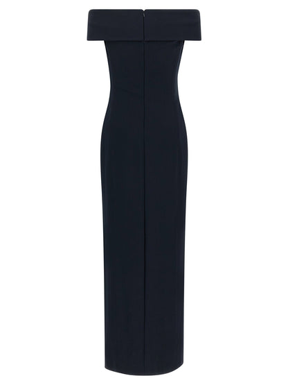 Lauren Ralph Lauren Long Dress With Crossed Neckline