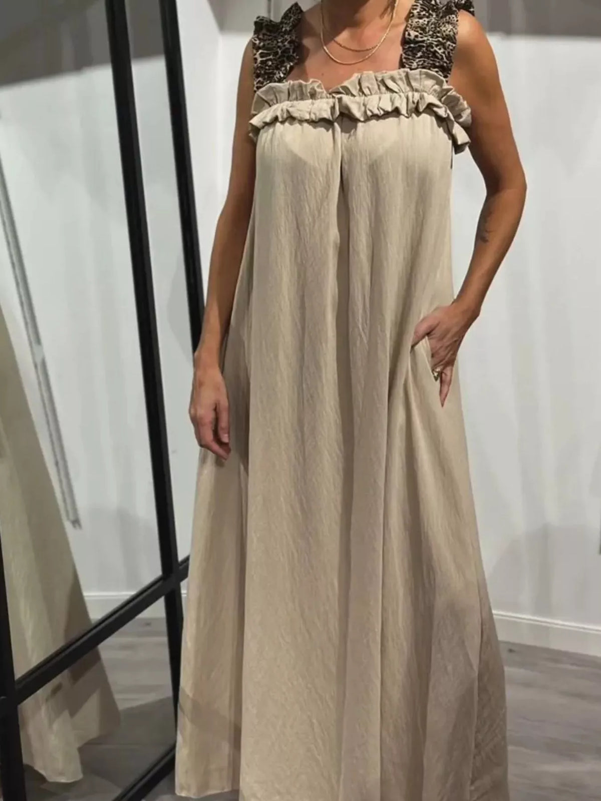Full Size Ruffled Strap Flowy Maxi Dress Plus Size