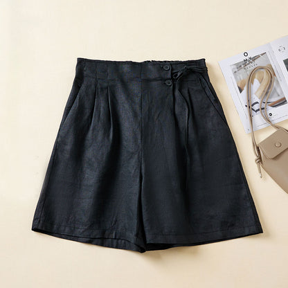 Cotton Linen Loose Casual Cropped Pants