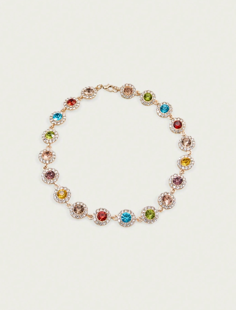 Altistry Elegant Stylish Colorful Rhinestones Necklace