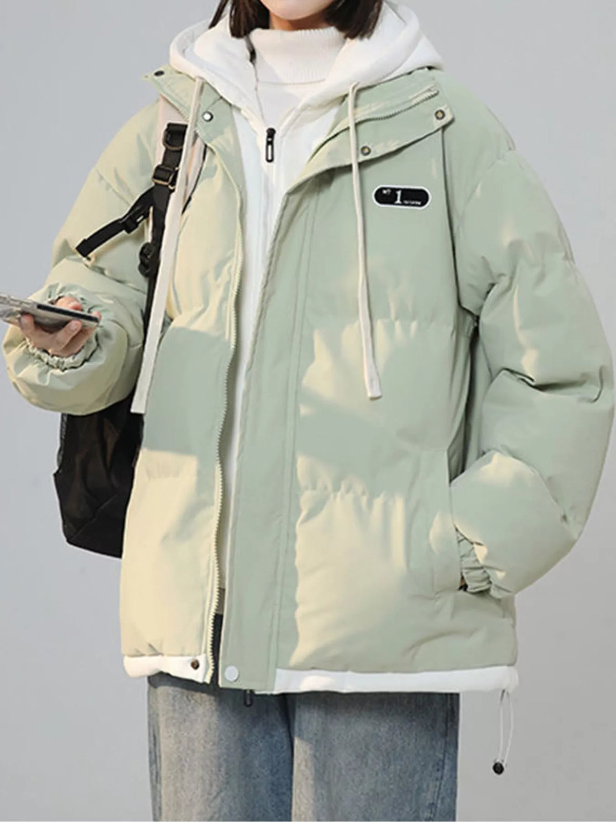 Zip Up Hooded Puffer Outerwear