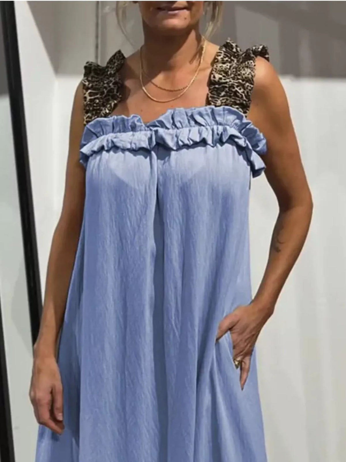 Full Size Ruffled Strap Flowy Maxi Dress Plus Size