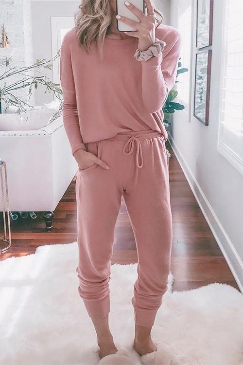 Clidress Comfy T-shirt&Pants Two Pieces Set