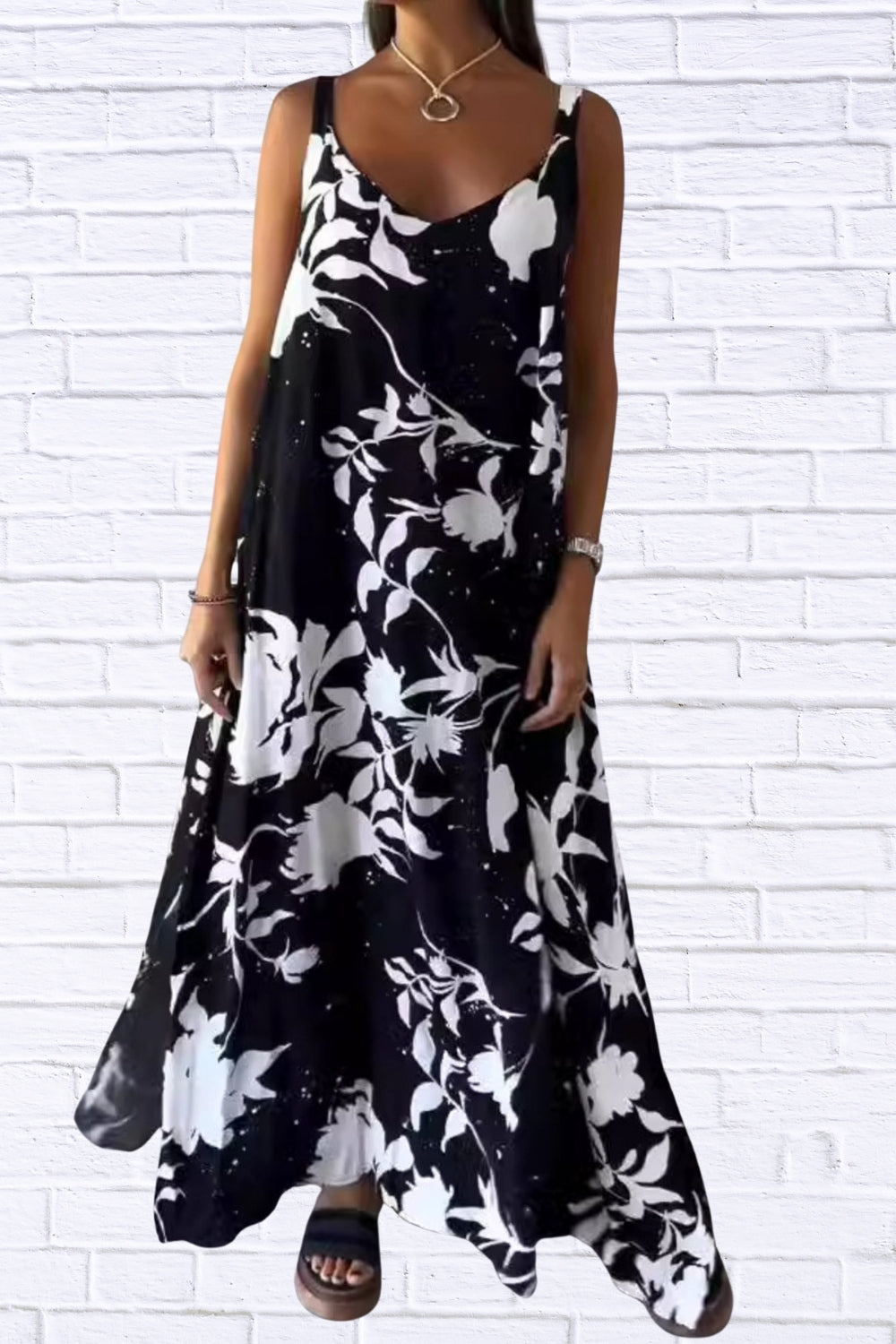 Plus Size Floral Maxi Dress | Sleeveless Flowy Style
