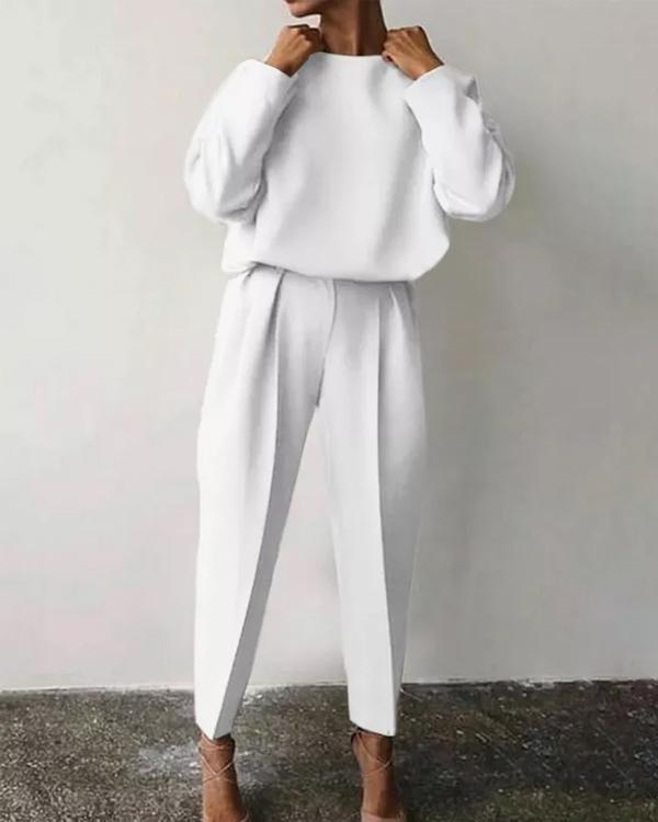 Clidress Suit Stlye T-shirt & Pant 2 Piece Set