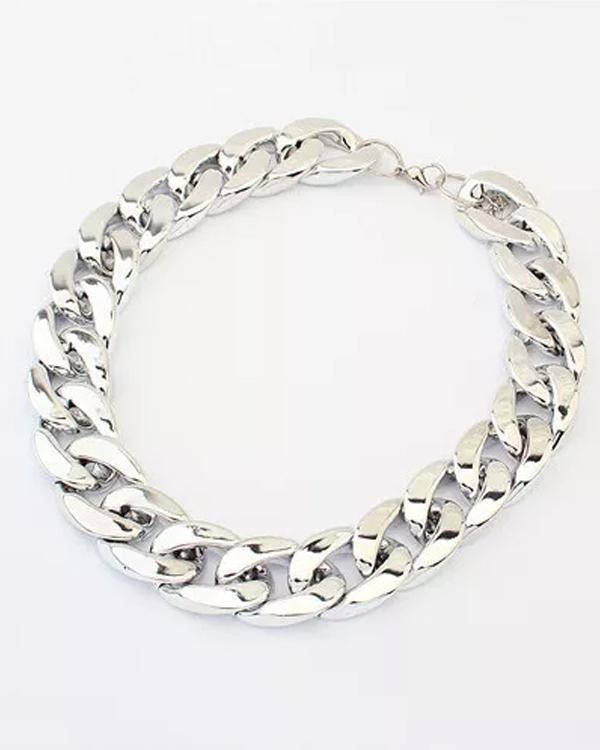 Clidress Metal Feel Choker Chain Link Necklace