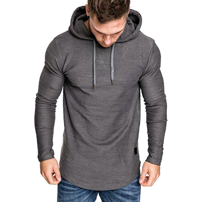 Men's Textured Solid Color High Quality Pullover Hoodies