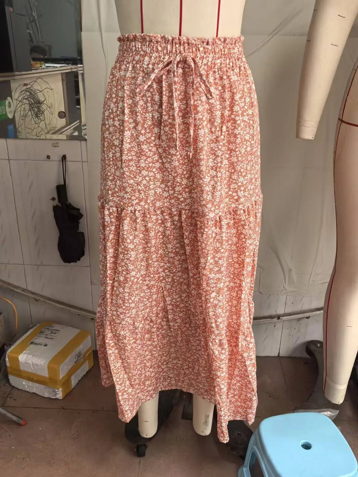 Tiered Midi Skirt