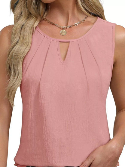 Keyhole Neck Tank Top