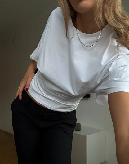 Round Neck Wide Sleeve Tee
