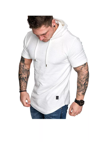 Men's Textured Solid Color High Quality Pullover Hoodies