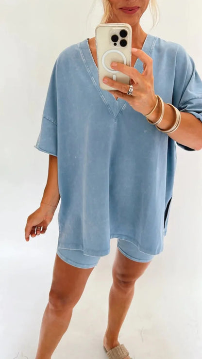 Women's Casual Washed Set