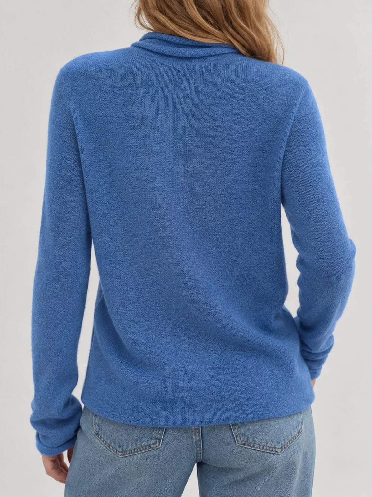 Women’s Sheer Turtleneck Knit Top – Lightweight Long Sleeve