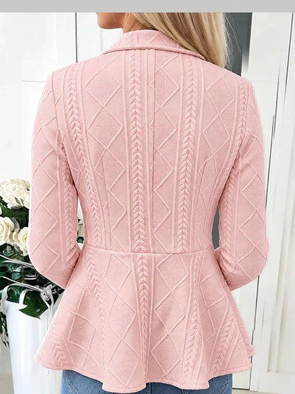 Cable-Knit Button Up Cardigan