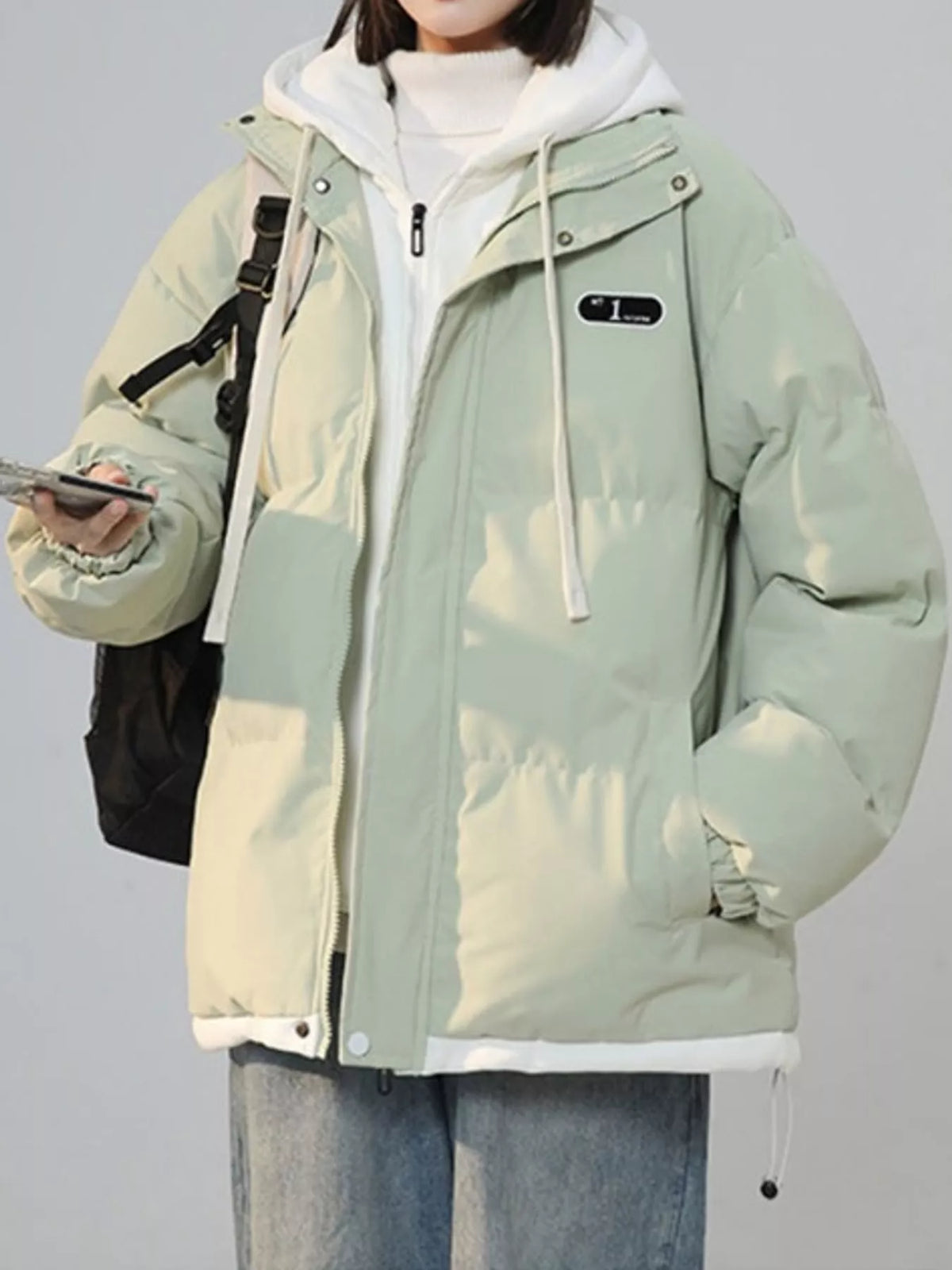 Zip Up Hooded Puffer Outerwear
