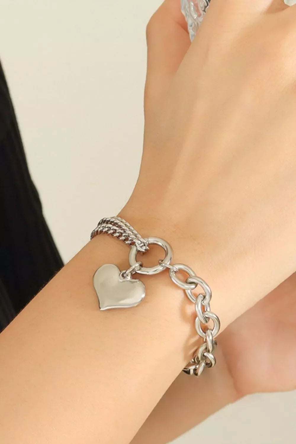Half Chunky Chain Titanium Steel Bracelet