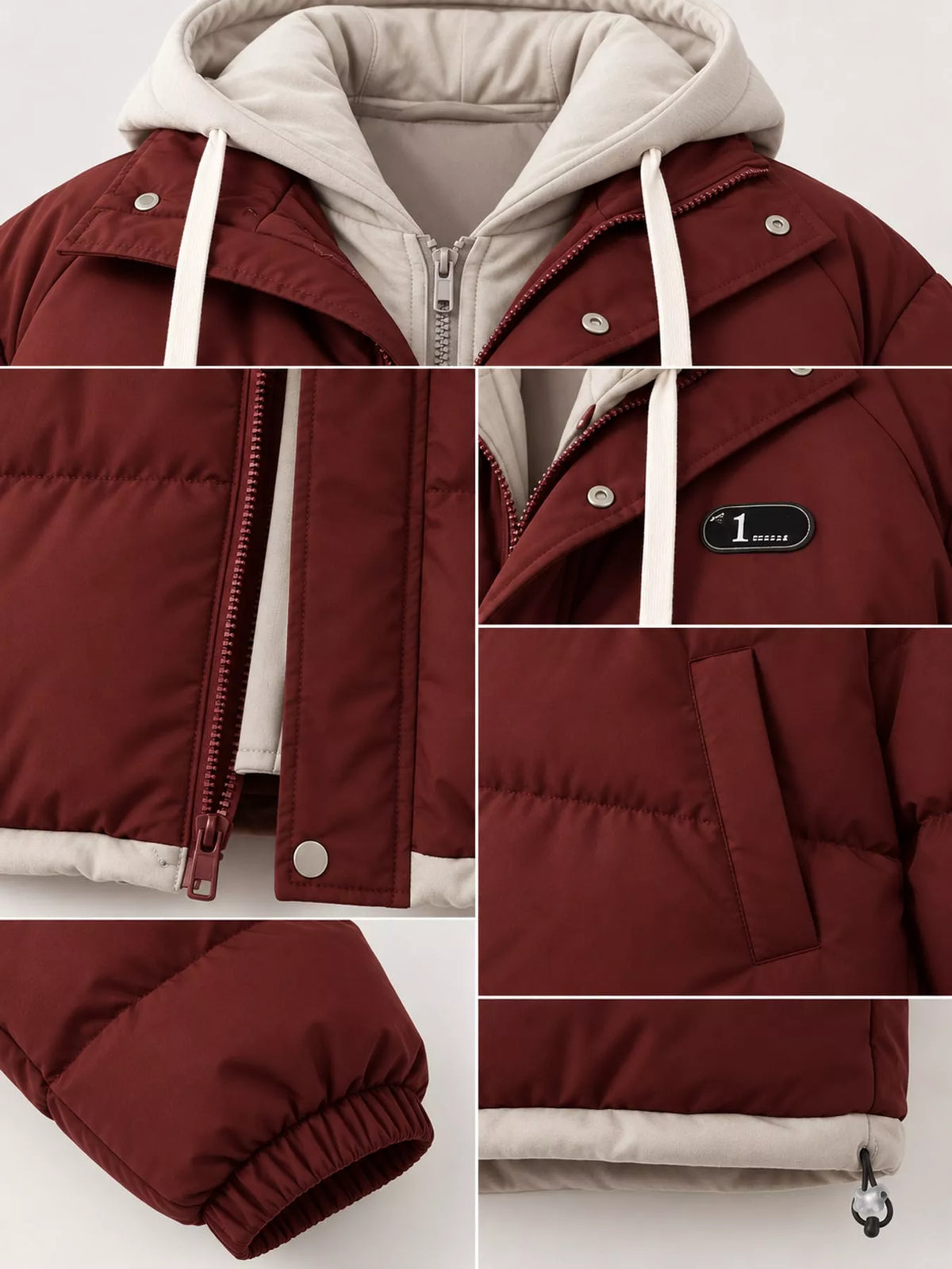 Zip Up Hooded Puffer Outerwear