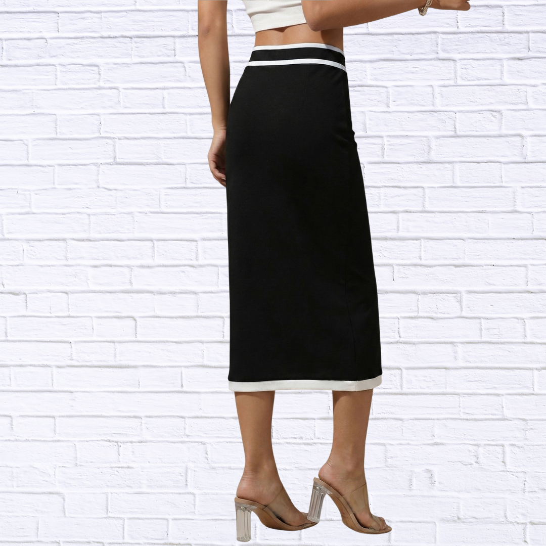 Contrast Trim Skirt