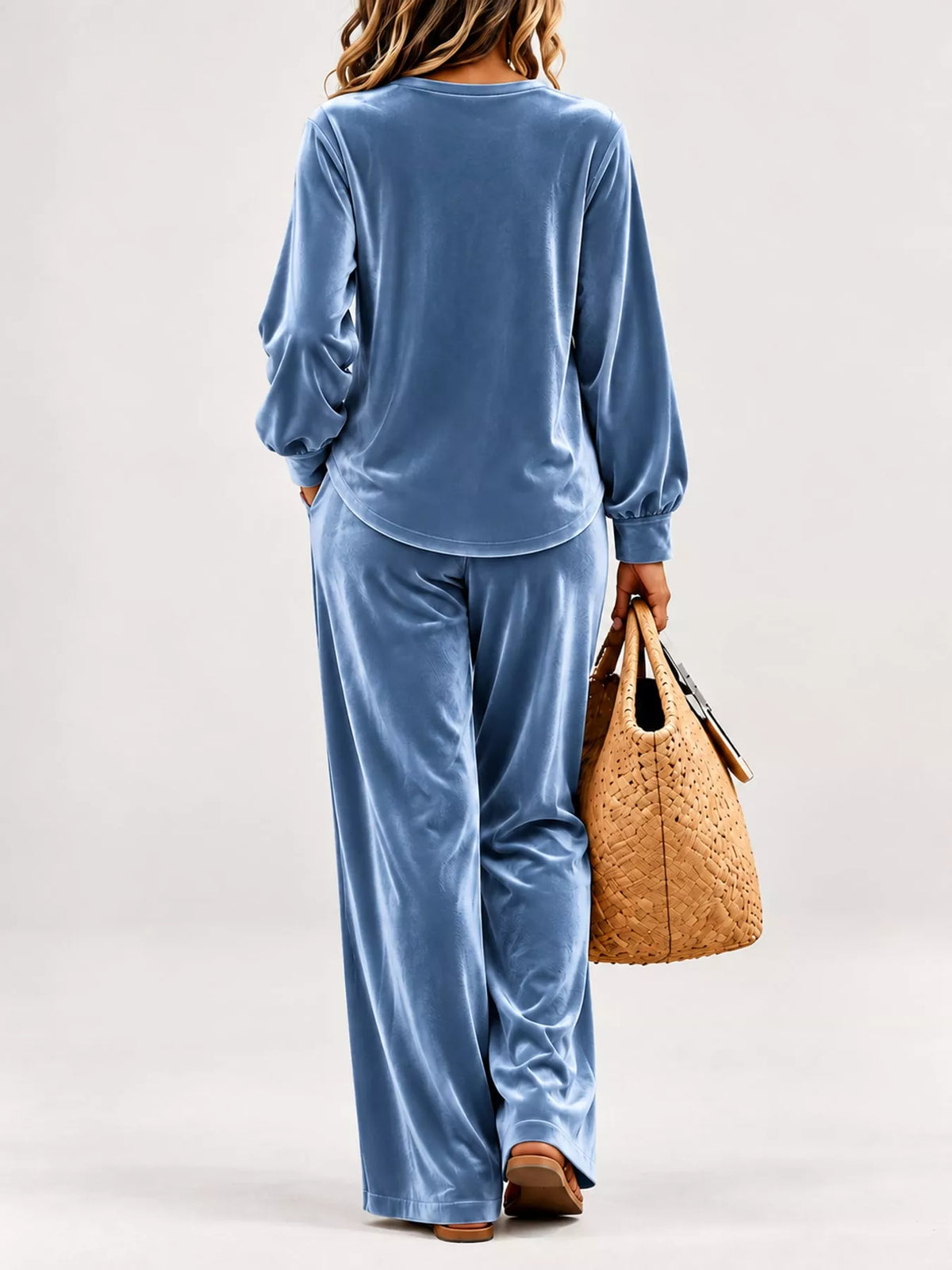 Decorative Button Top and Pants Set