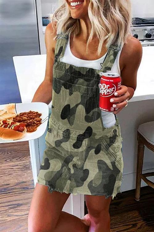 Clidress Cool Overall Denim Dress