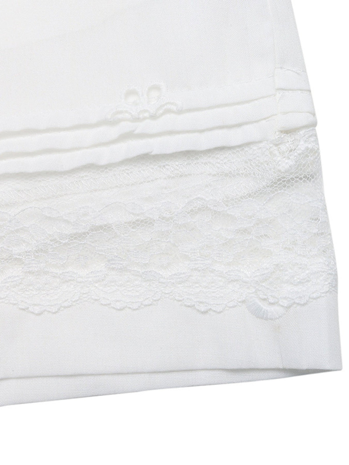 Embroidered Lace Hem Shorts