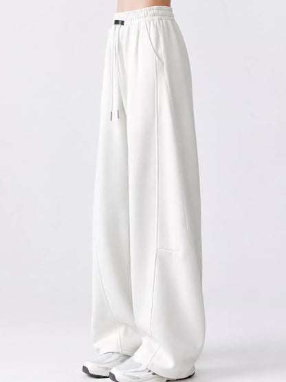 Full Size Drawstring Loose Fit Wide-Leg Sweatpants Plus Size