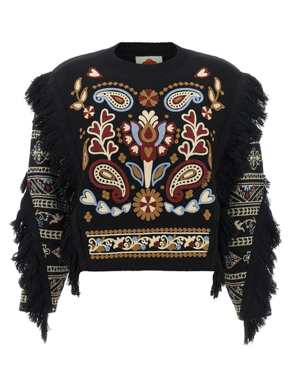 Farm Rio Cornely Embroidery Sweater