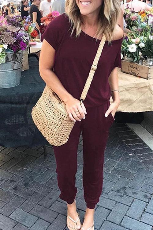 Clidress Casual Loose One-piece Jumpsuit