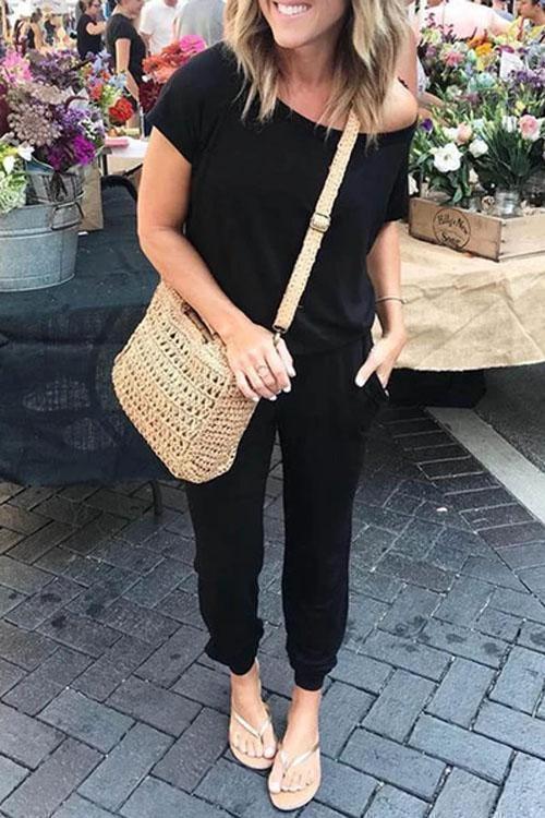 Clidress Casual Loose One-piece Jumpsuit