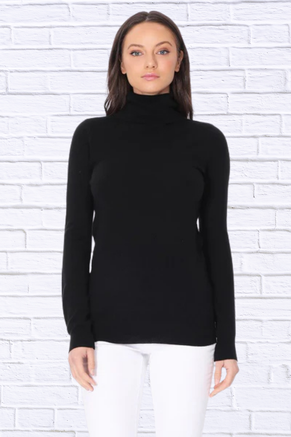 Turtleneck Spandex Stretch Pullover Sweater