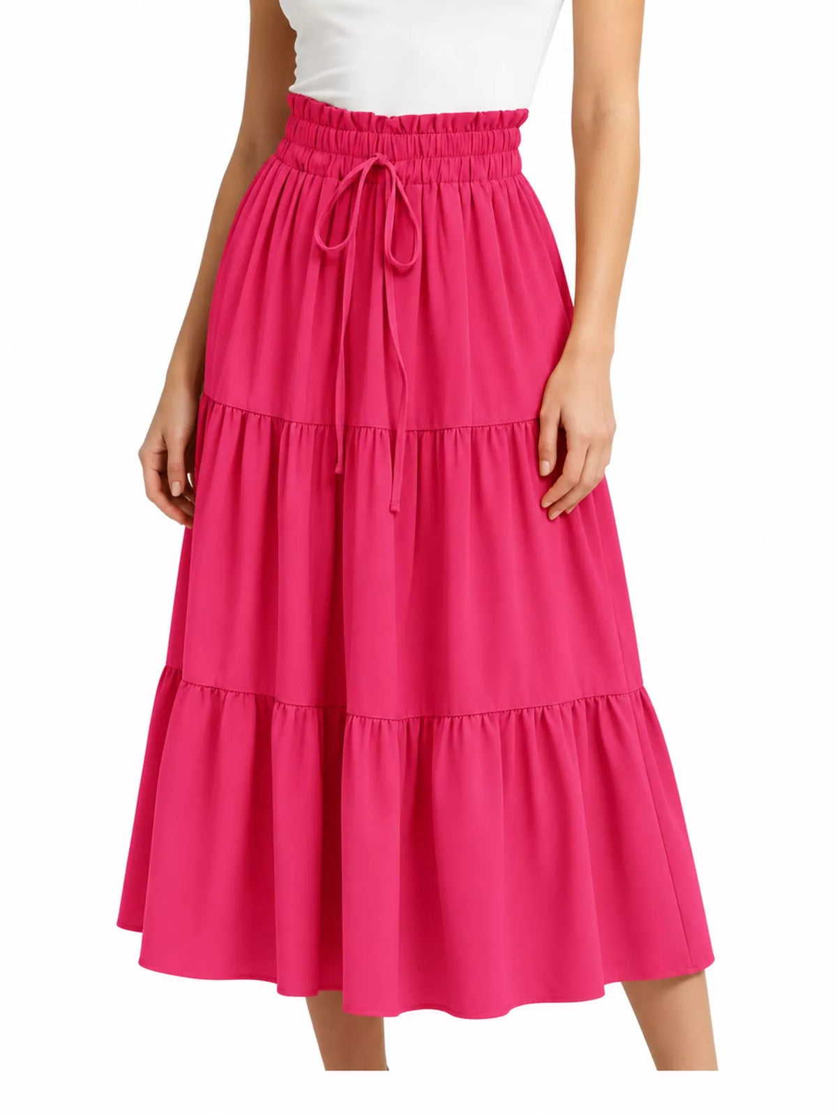 Tiered Midi Skirt