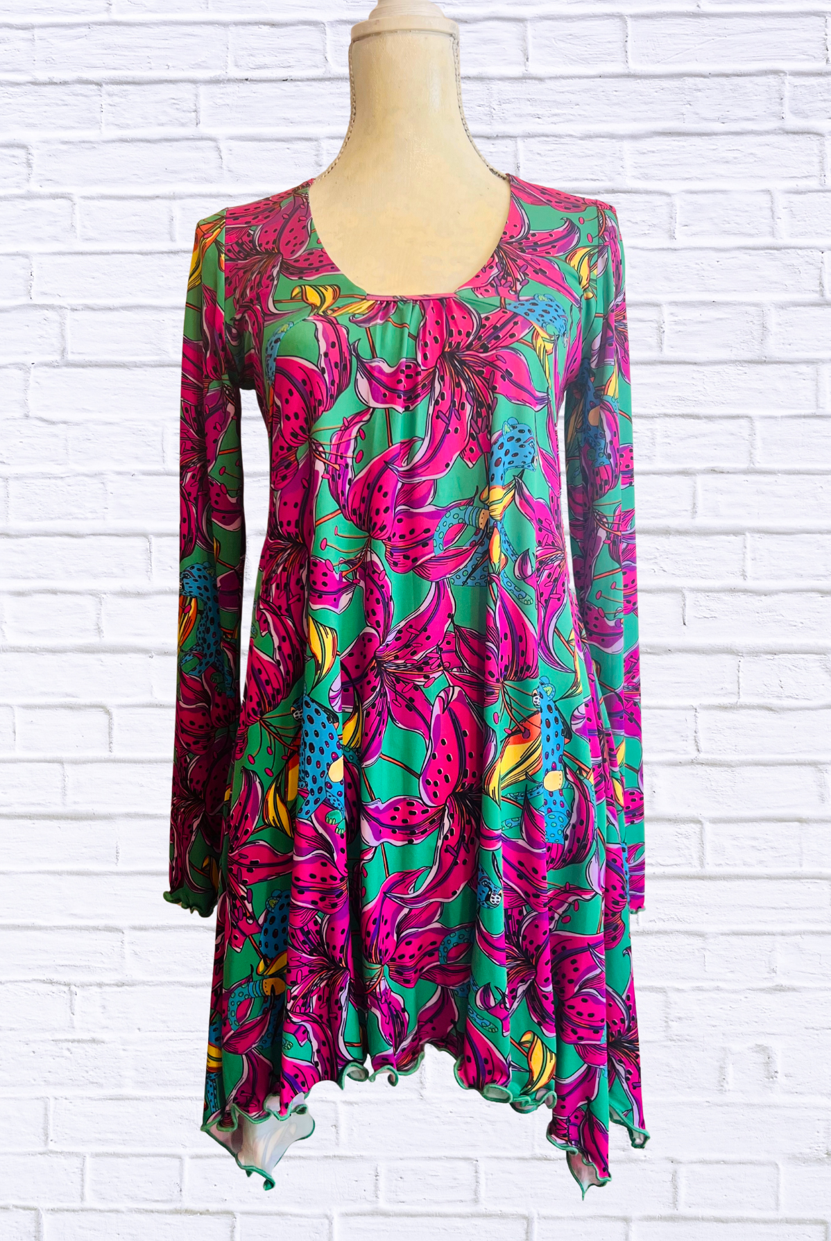 Sibella Pleated Front Long Sleeve Blouse
