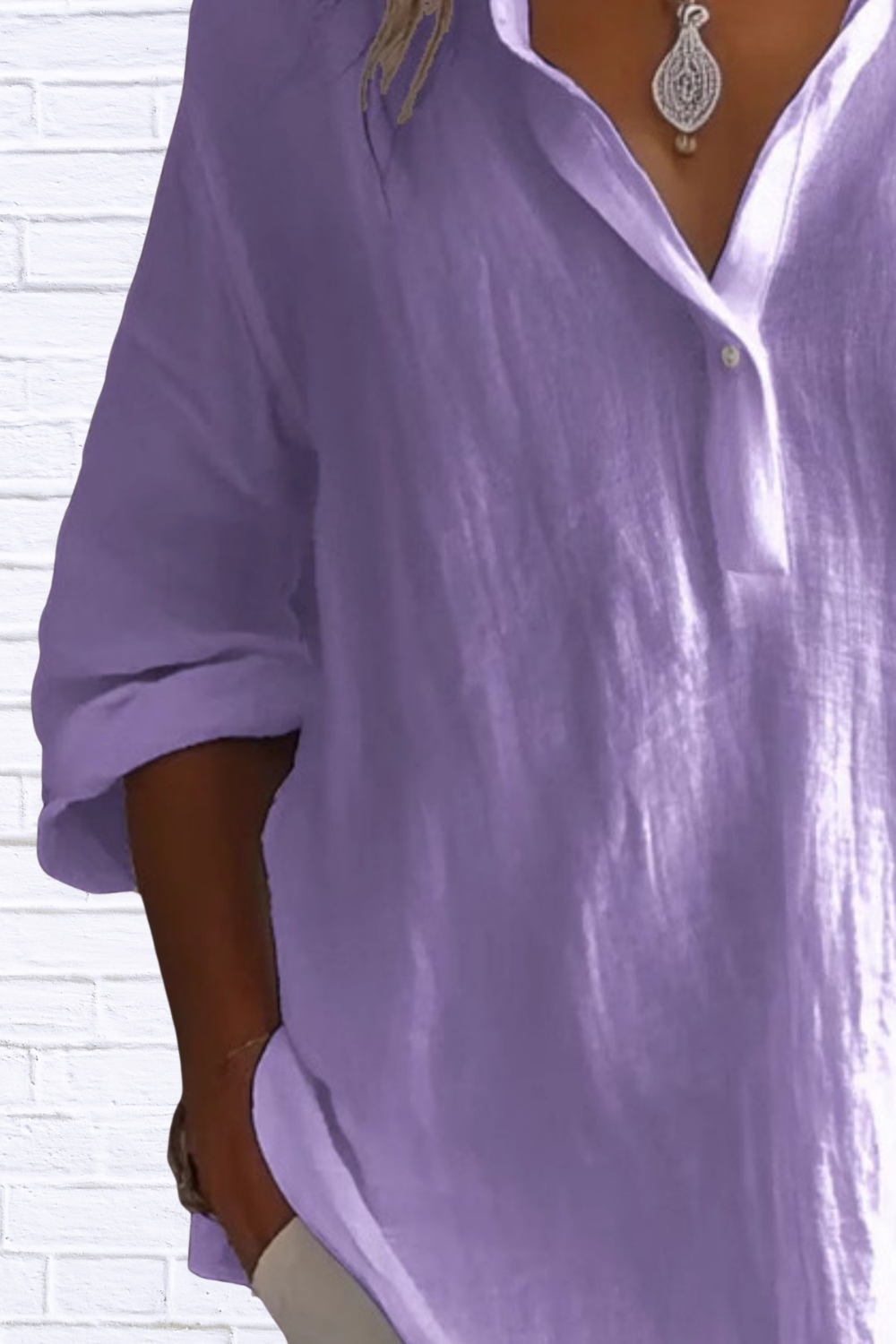 Collared Neck Long Sleeve Shirt