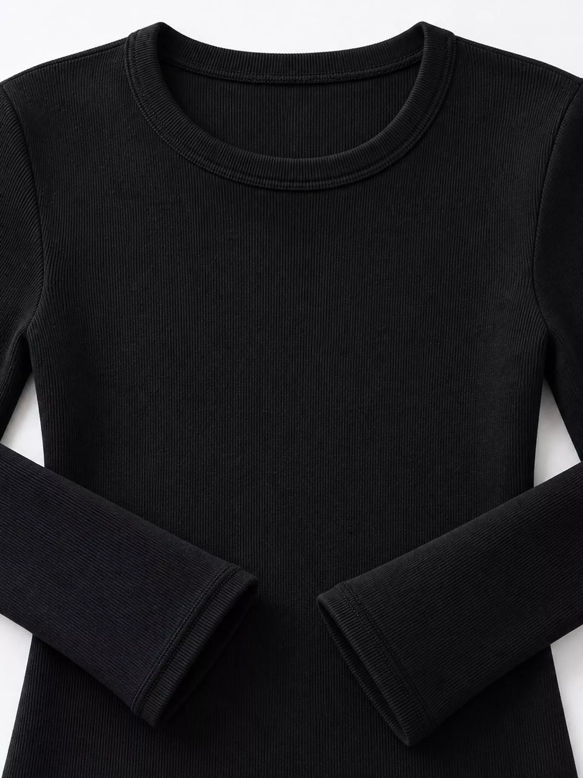 Minimalist Slim-Fit Long Sleeve Crew Neck T-Shirt
