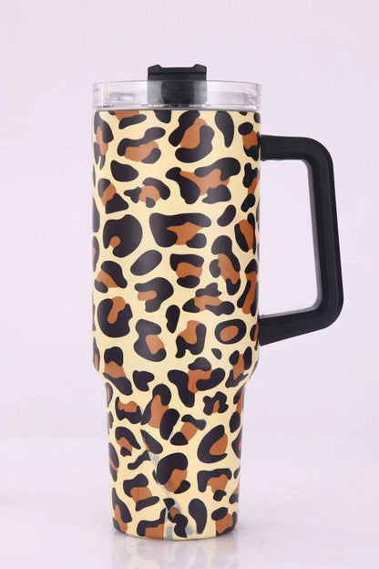 40 Oz Leopard Print Stainless Steel Tumbler