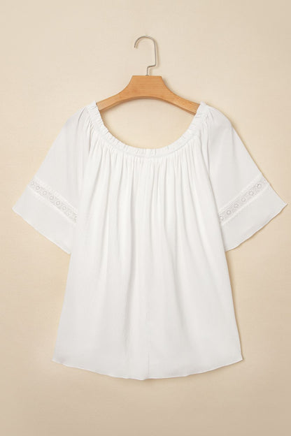 Lace Detail Off-Shoulder Blouse