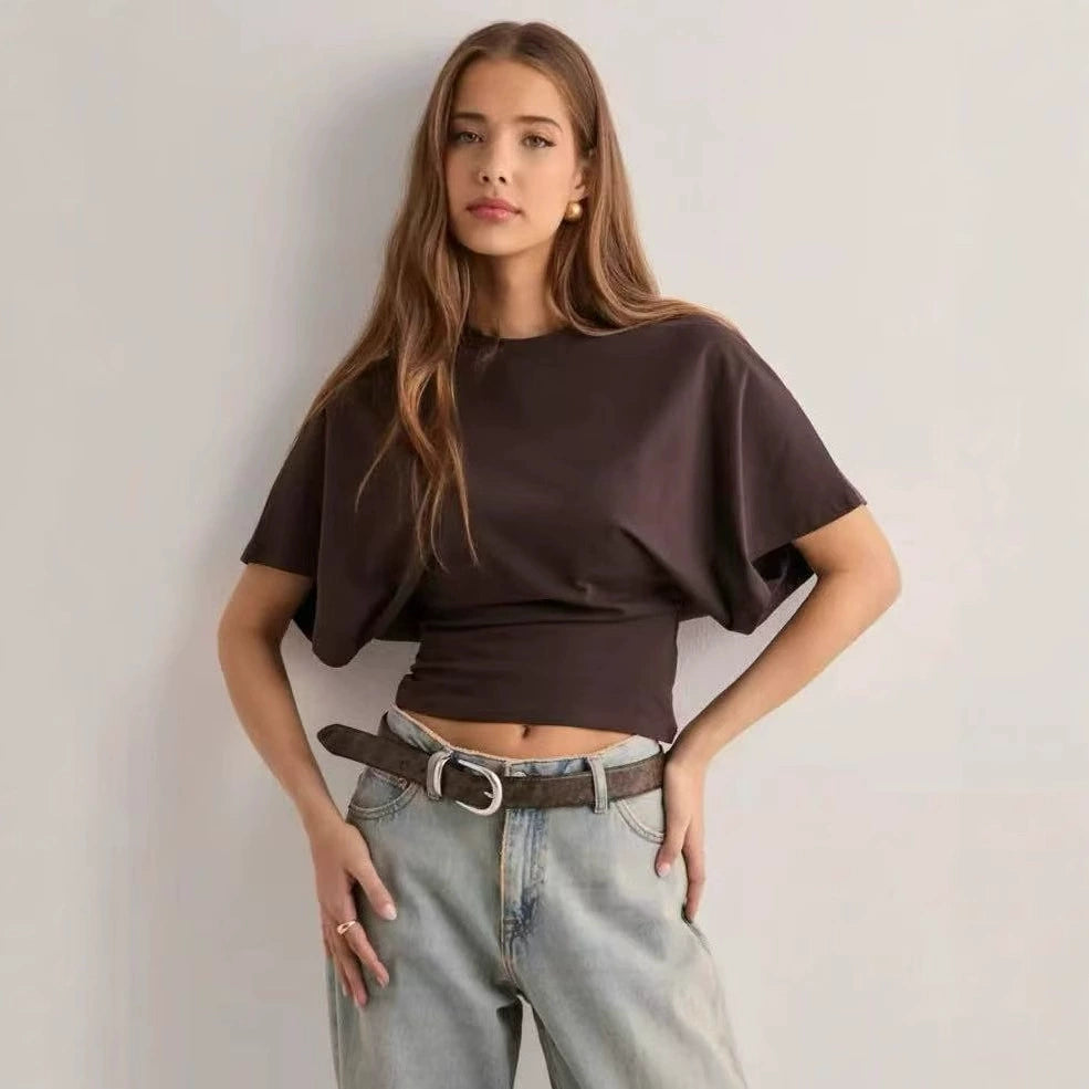 Round Neck Wide Sleeve Tee
