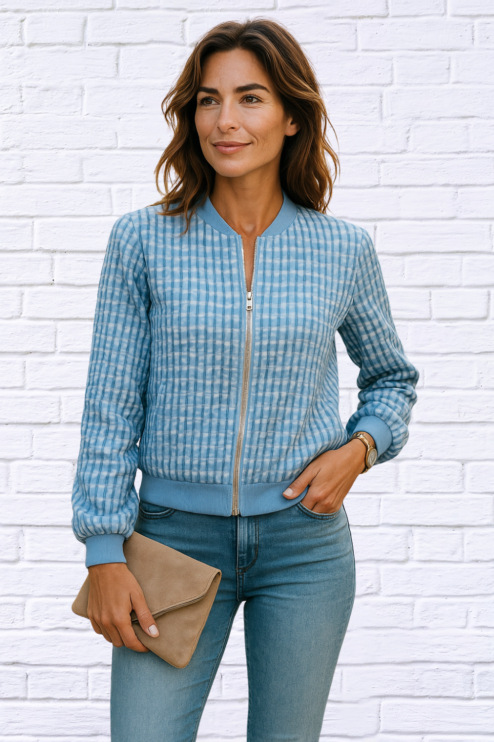Effortless Edge: Zip Up Long Sleeve Jacket