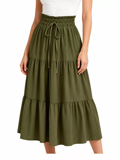 Tiered Midi Skirt
