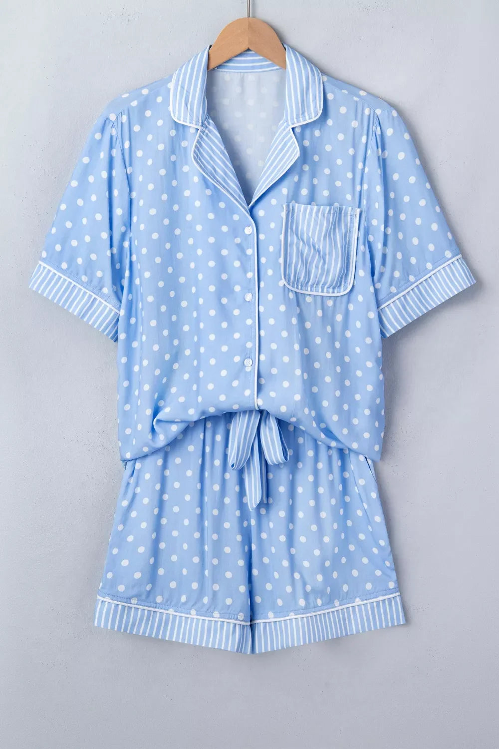 Dotted Print Soft Short Pajama Set