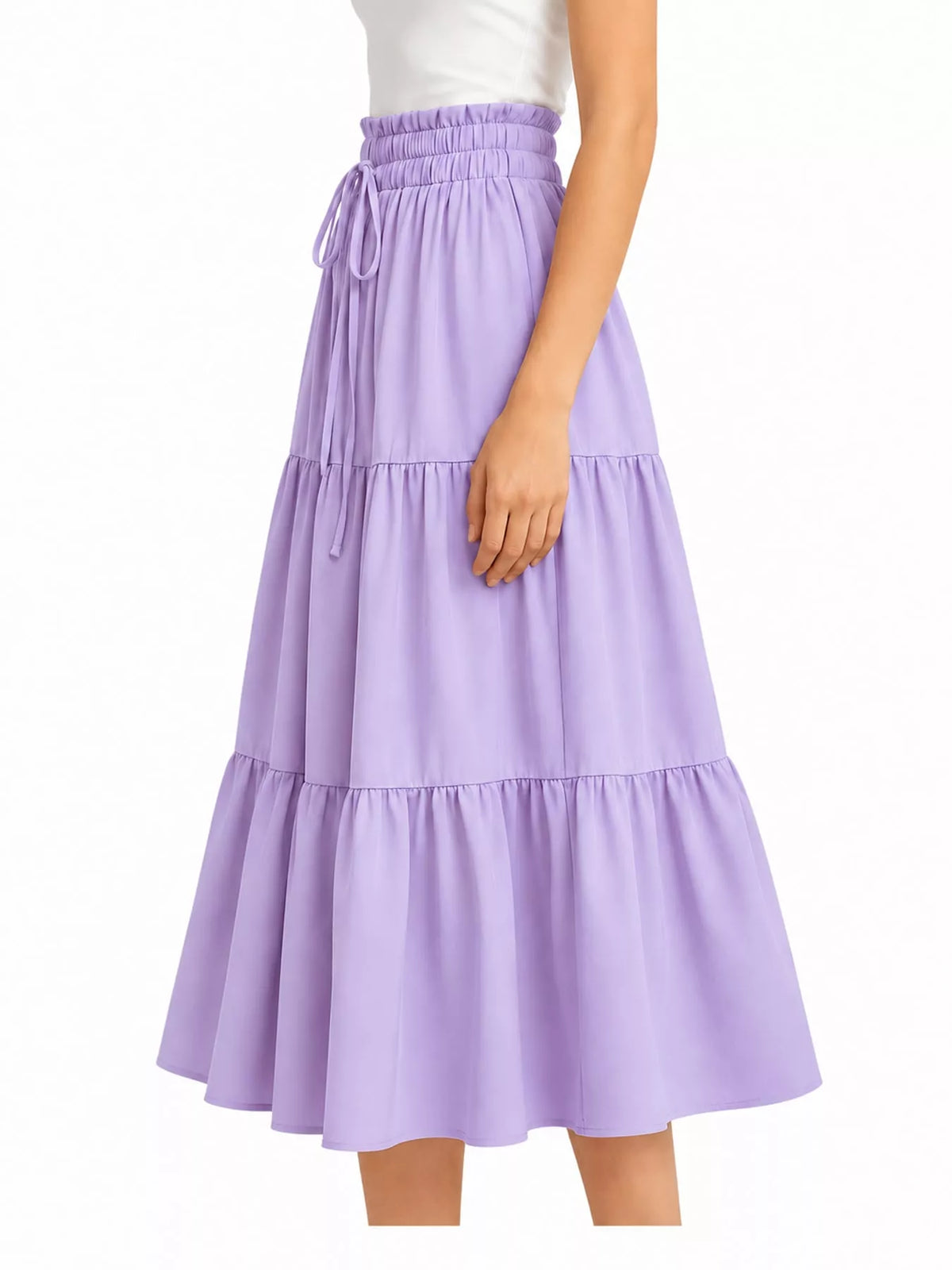 Tiered Midi Skirt