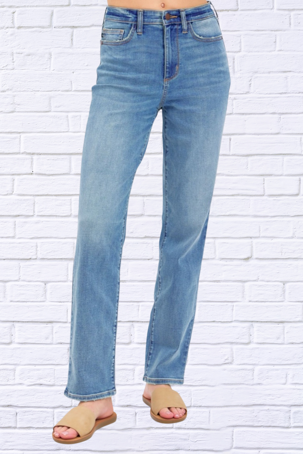 Judy Blue Full Size High Waist Straight Jeans Medium